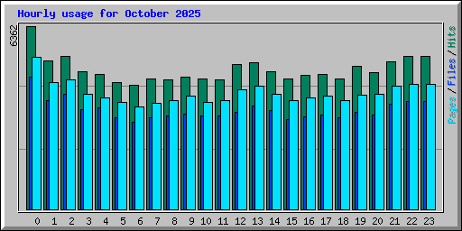 Hourly usage for October 2025