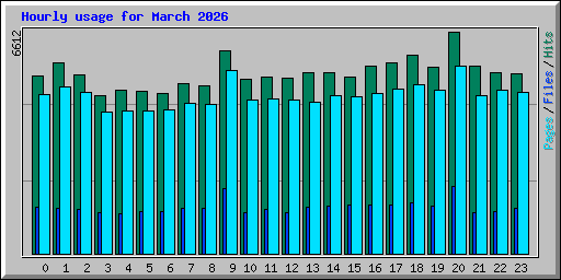 Hourly usage for March 2026