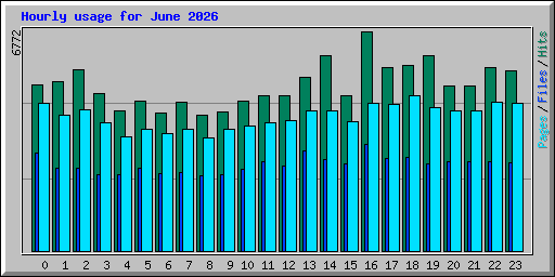 Hourly usage for June 2026
